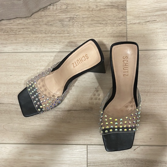 SCHUTZ Lizah crystal embellished heel sandal - Picture 3 of 5